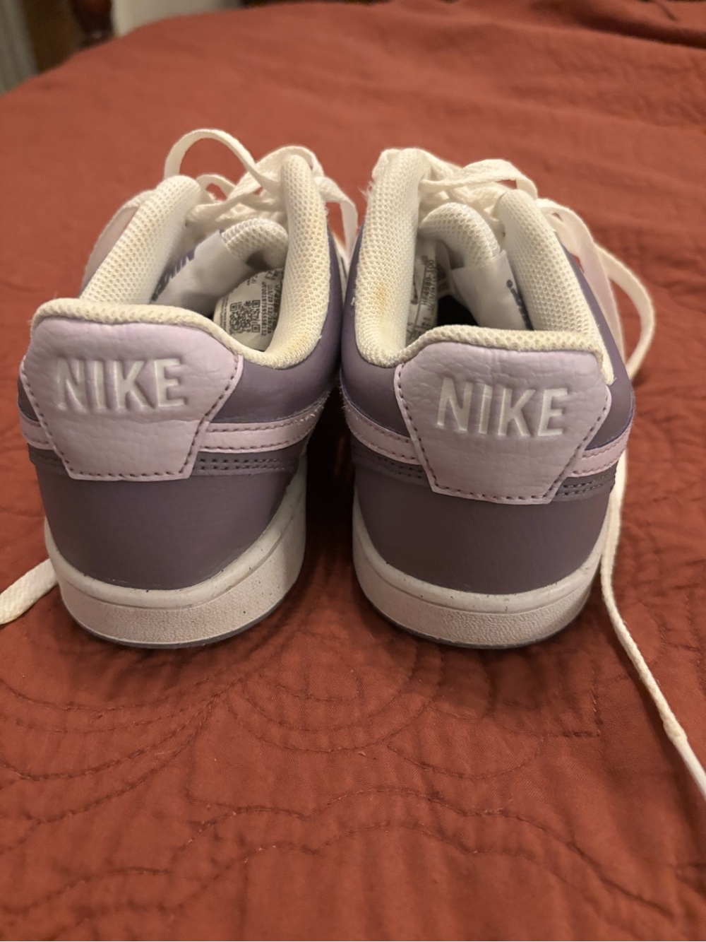 Nike Ladies Lilac and White Low-Top Sneakers